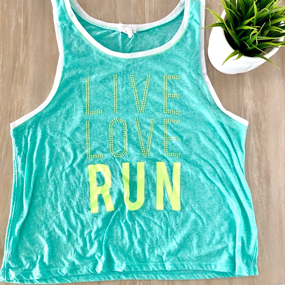 Live Love Run Mint Workout Tank